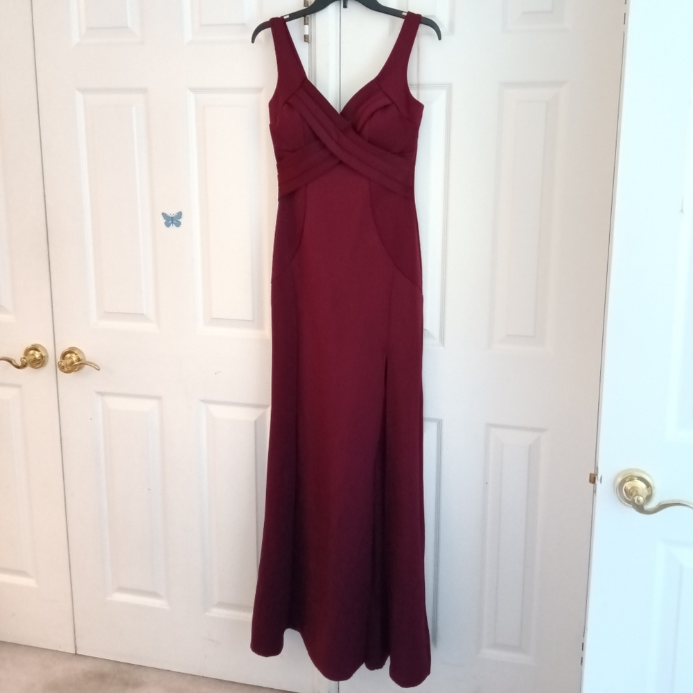 Red Gown With Slit